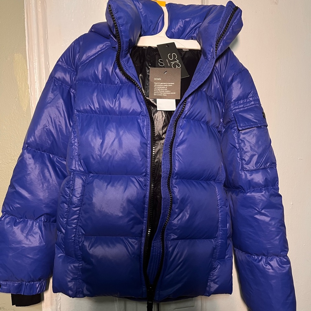 S13 Blue Puffer Jacket SIZE 14